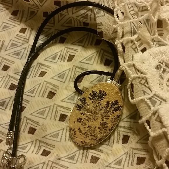 Psilomelane Dendrite pendant 925 sterling silver - Picture 2 of 4